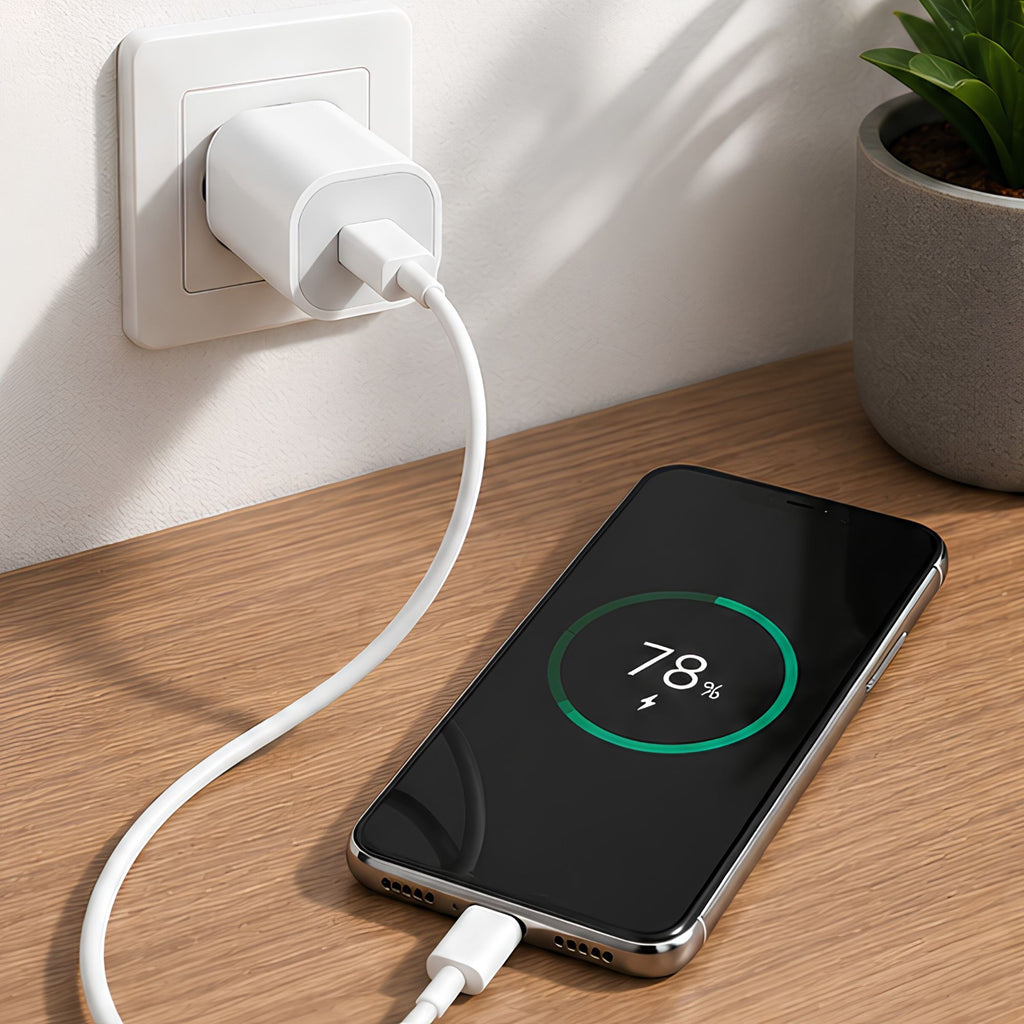 25W USB-C Fast Charger for iPhone & Samsung | Compact Wall Adapter