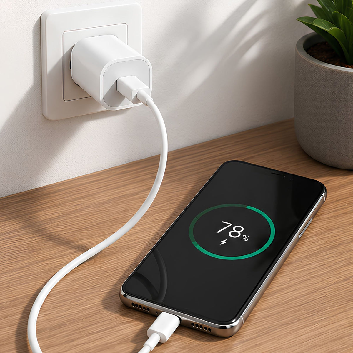 25W USB-C Fast Charger for iPhone & Samsung | Compact Wall Adapter