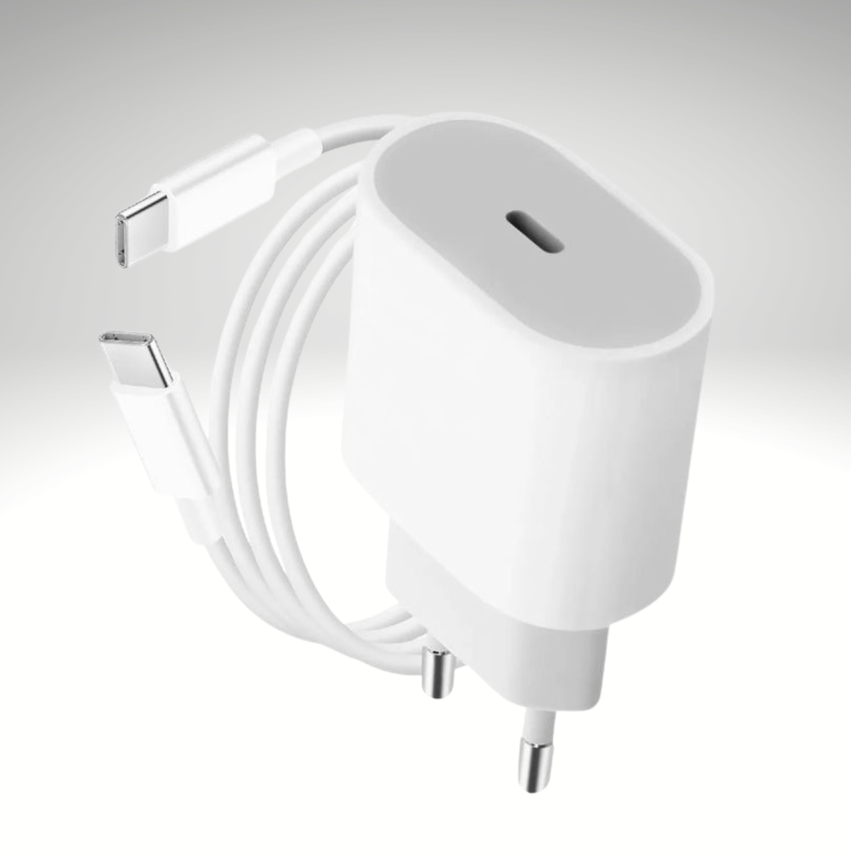 25W Fast Charger with iPhone & Android Cables