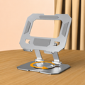 Aluminium Tablet and Phone Desk Stand, Silver, 360 Rotating Base