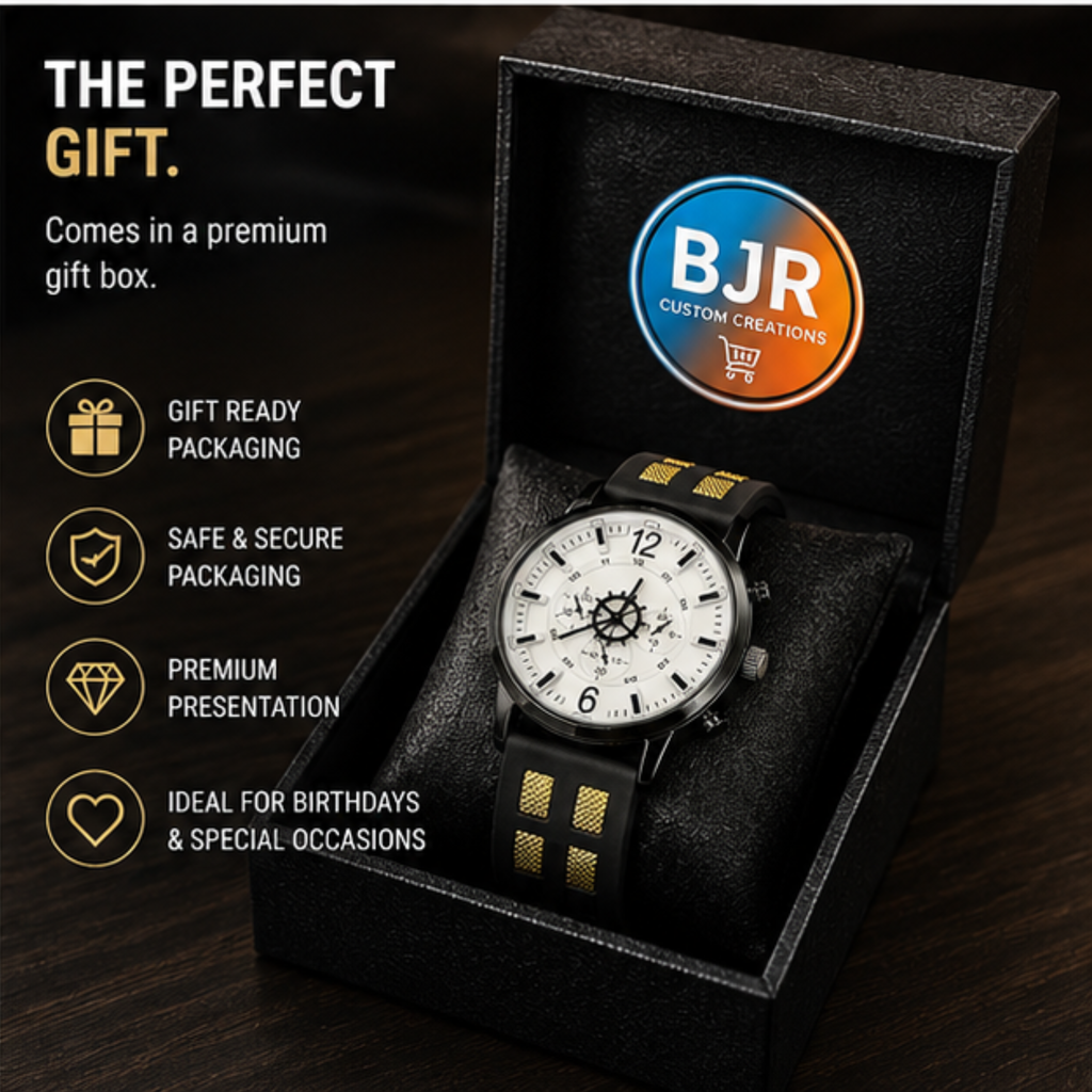 Classic Men’s Quartz Watch – Leather Strap Luxury Wristwatch