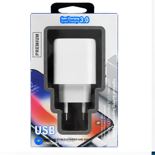 20W Fast Charger Adapter – USB-A & USB-C PD Quick Charge 3.0 Wall Charger
