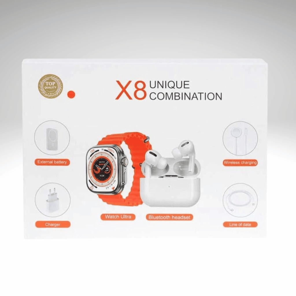 X8 Smartwatch & Wireless Earbuds Combo
