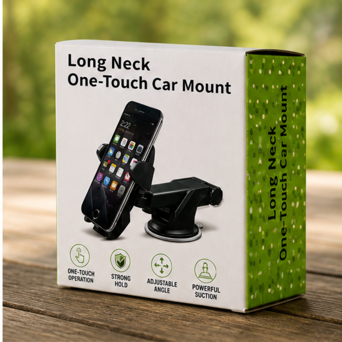 Long Neck One-Touch Car Phone Mount