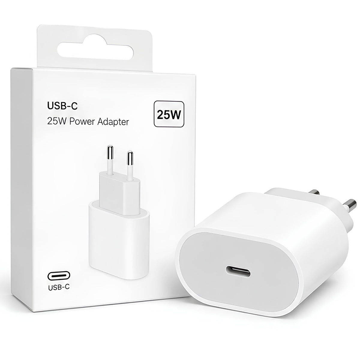 25W USB-C Fast Charger for iPhone & Samsung | Compact Wall Adapter