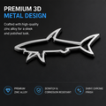 3D Metal Shark Car Sticker – Premium Chrome Car Emblem Badge