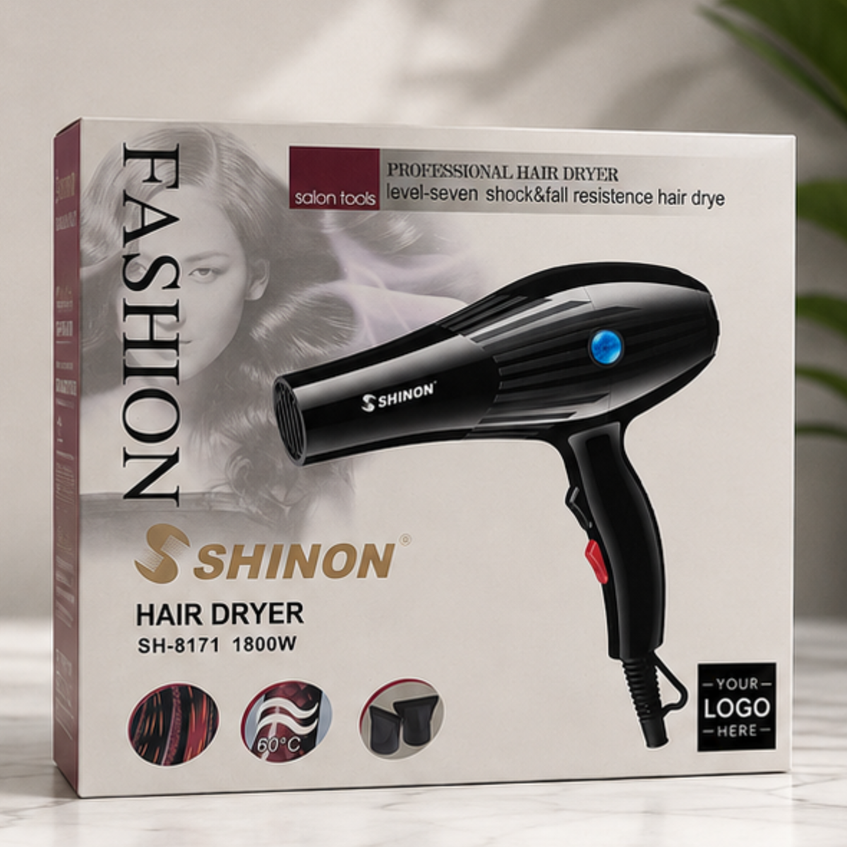 SHINON SH-8171 Professional Hair Dryer – 1800W
