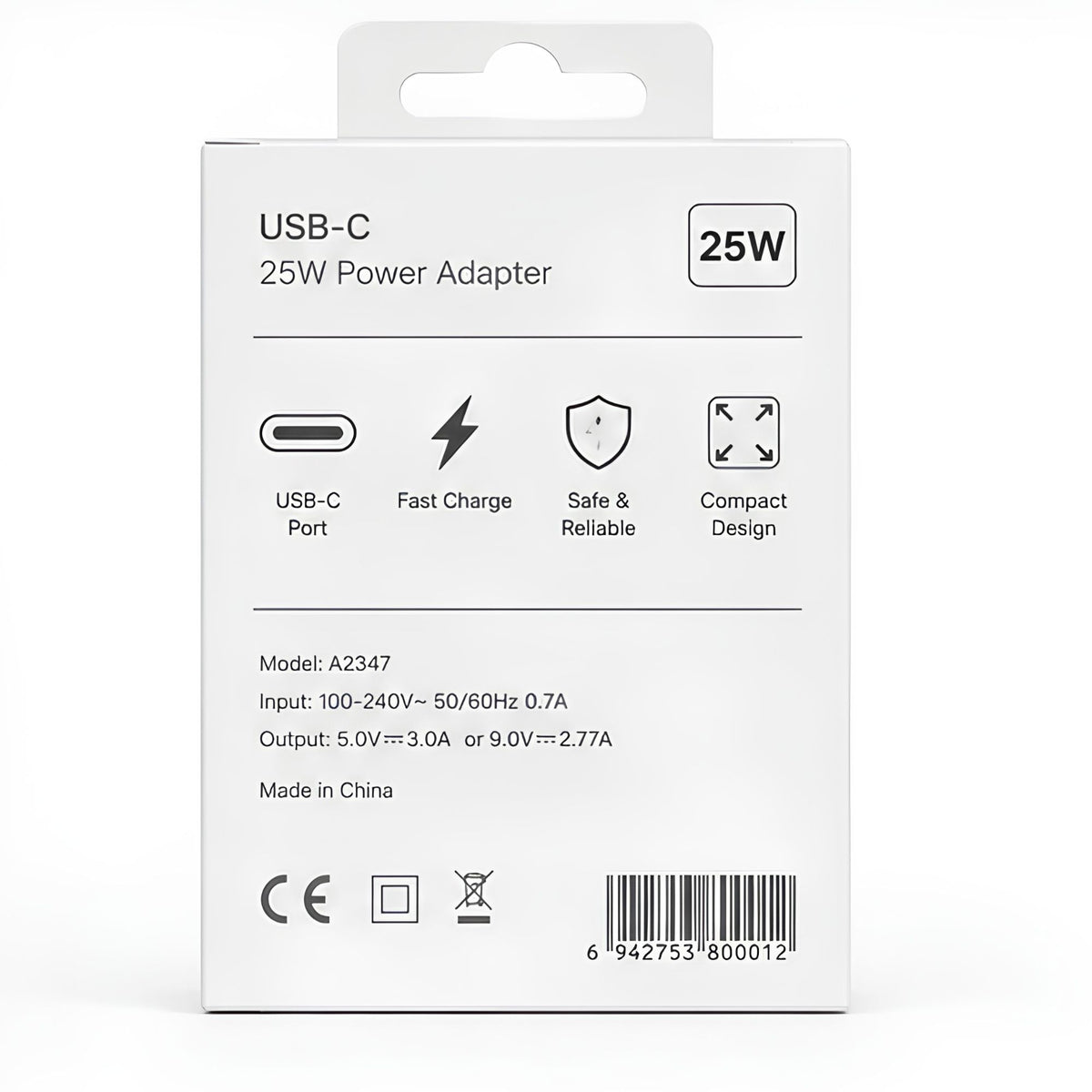 25W USB-C Fast Charger for iPhone & Samsung | Compact Wall Adapter