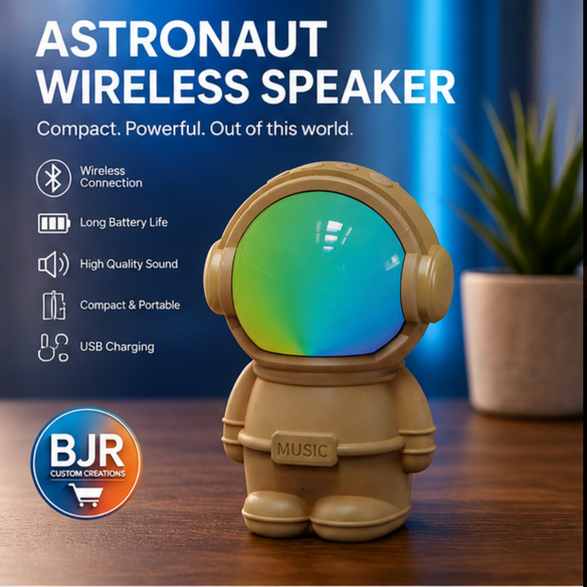 🚀 Astronaut X-808 Portable Wireless Speaker