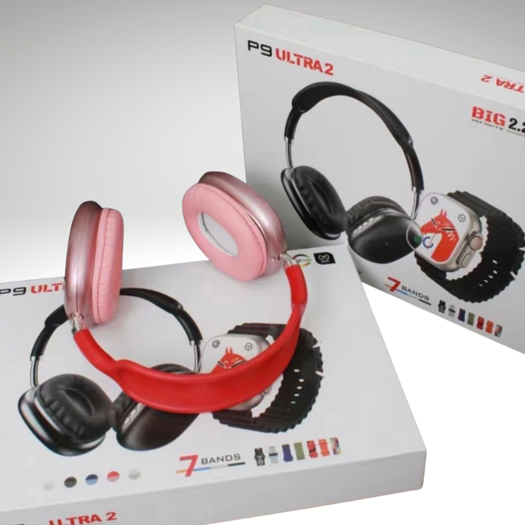 P9 Ultra 2 Smartwatch & Wireless Headphones Combo